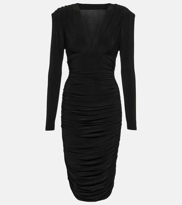 Norma Kamali Ruched jersey midi dress