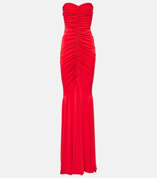 Norma Kamali Ruched strapless gown