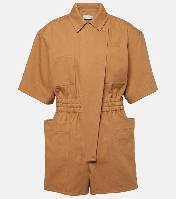 Max Mara Angora cotton drill playsuit