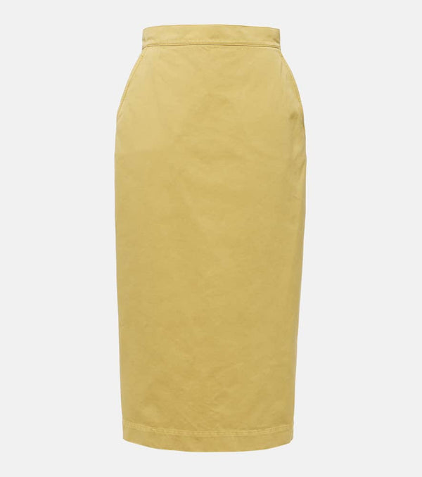 Max Mara Denver cotton gabardine midi skirt