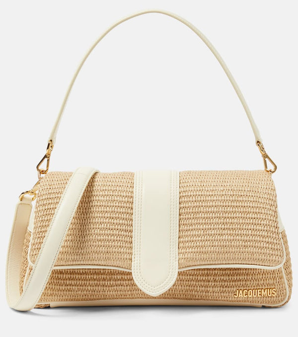 Jacquemus Le Bambimou Medium raffia-effect shoulder bag