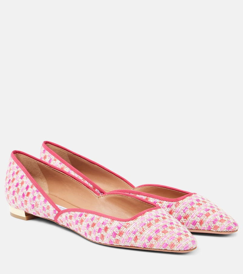 Aquazzura Maia canvas ballet flats