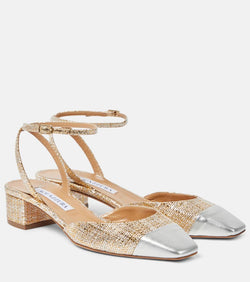 Aquazzura French Flirt 35 metallic tweed pumps