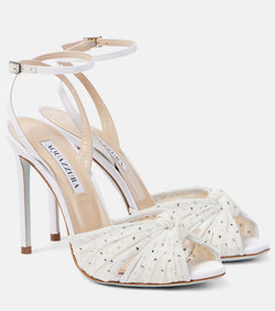 Aquazzura Slow Kisses embellished leather sandals