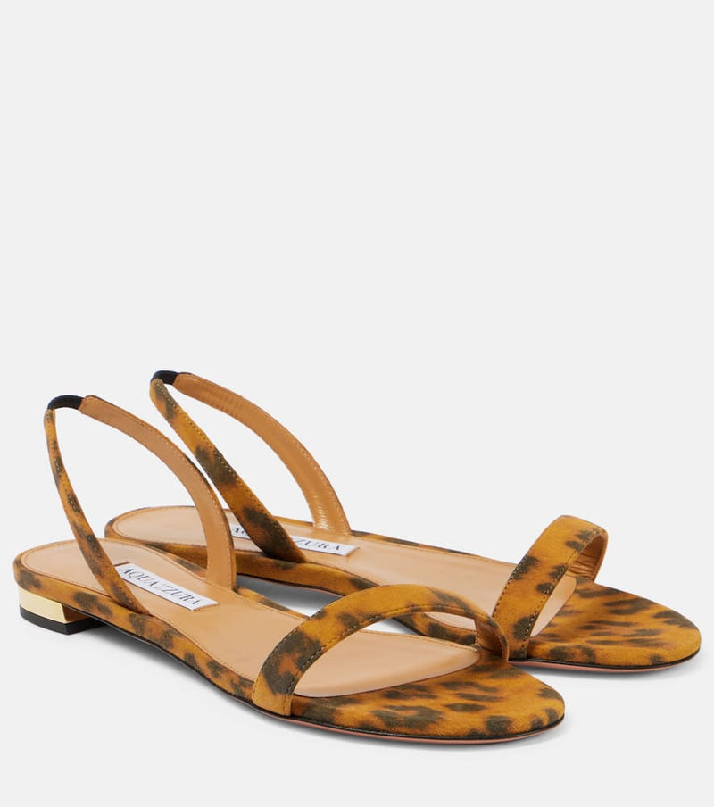 Aquazzura So Nude leopard-print suede sandals