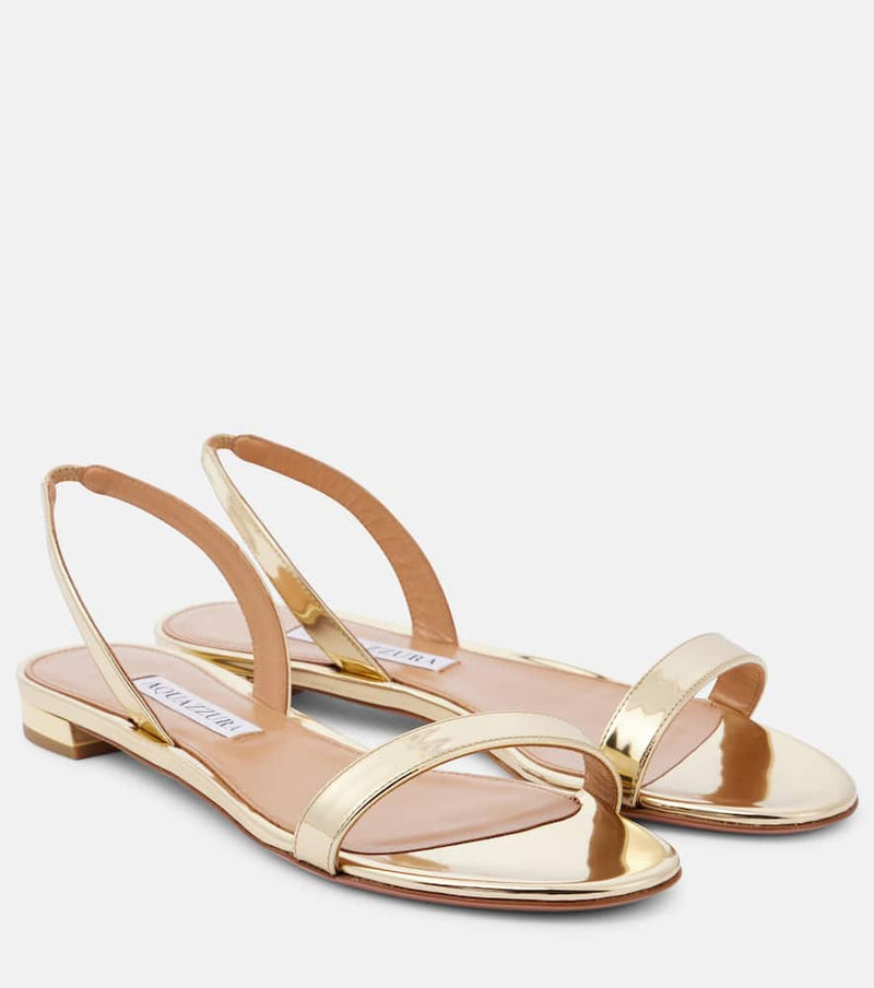 Aquazzura Metallic leather sandals