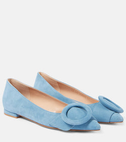 Gianvito Rossi Venezia suede ballet flats