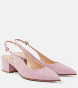 Gianvito Rossi Piper 45 suede slingback pumps