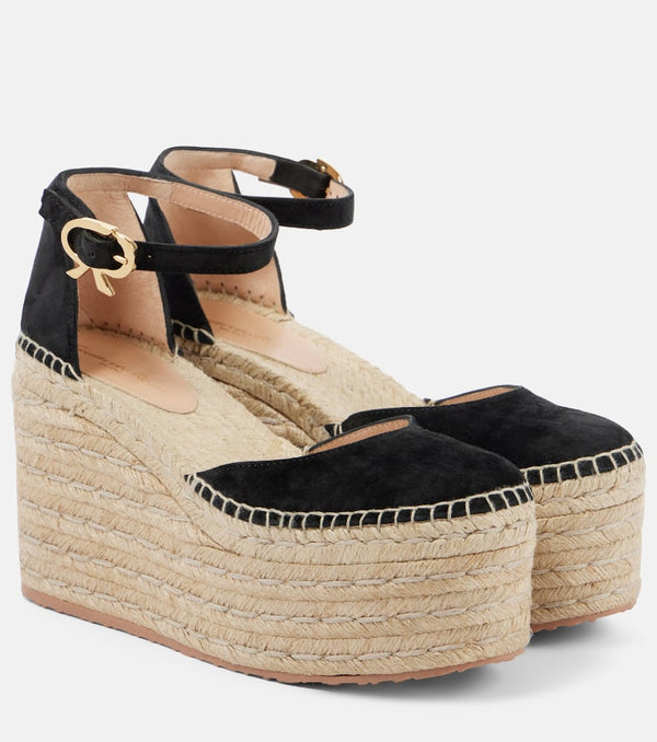 Gianvito Rossi Suede platform espadrille wedges