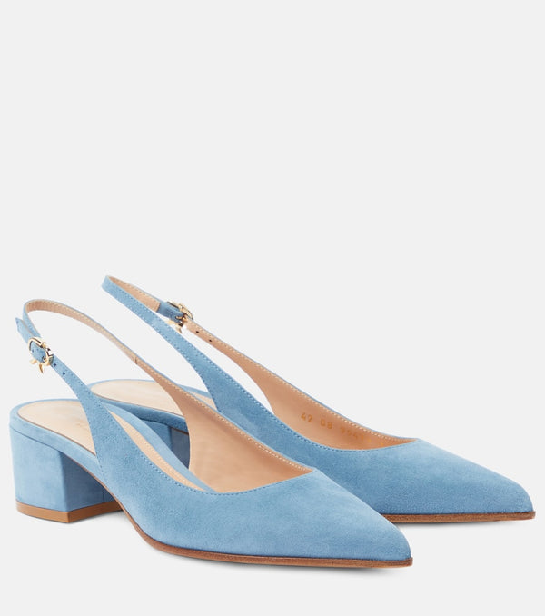 Gianvito Rossi Piper 45 suede slingback pumps