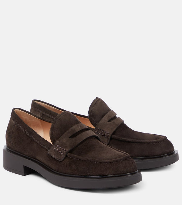 Gianvito Rossi Harris suede penny loafers