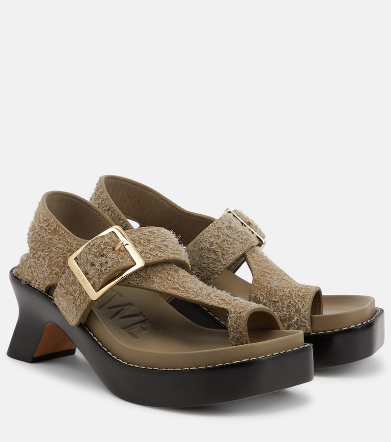 Loewe Ease suede sandals