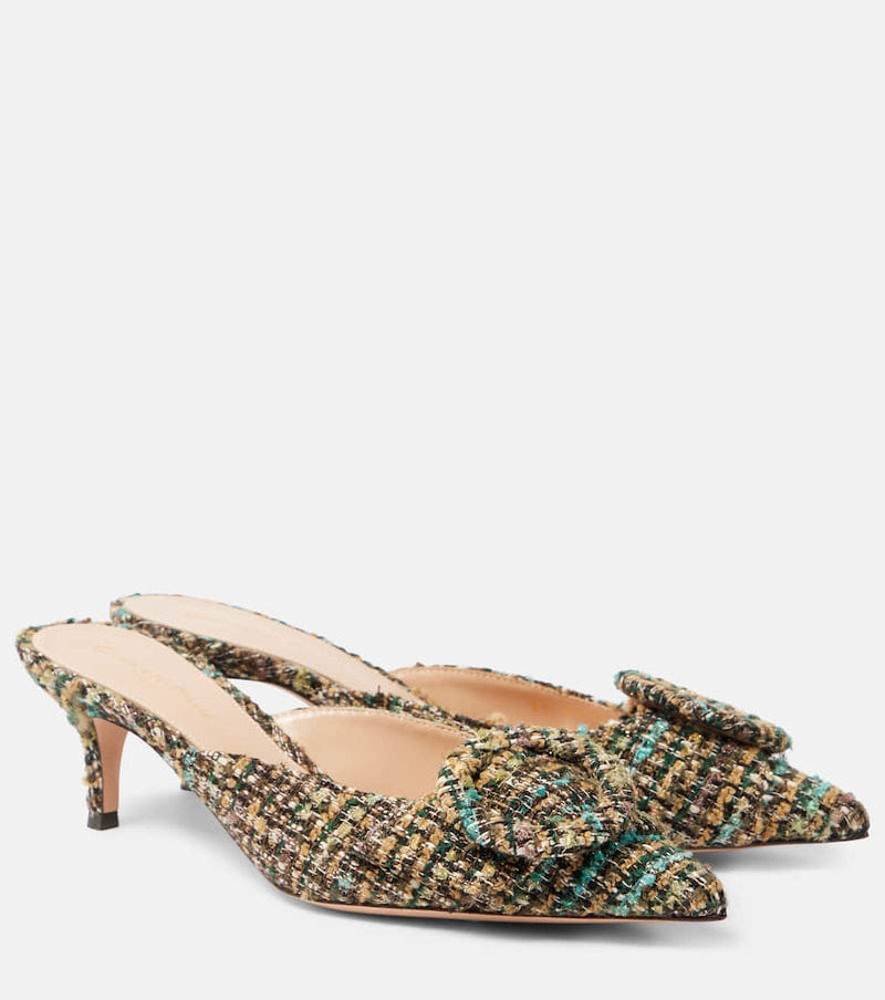 Gianvito Rossi Portofino 55 bouclé mules