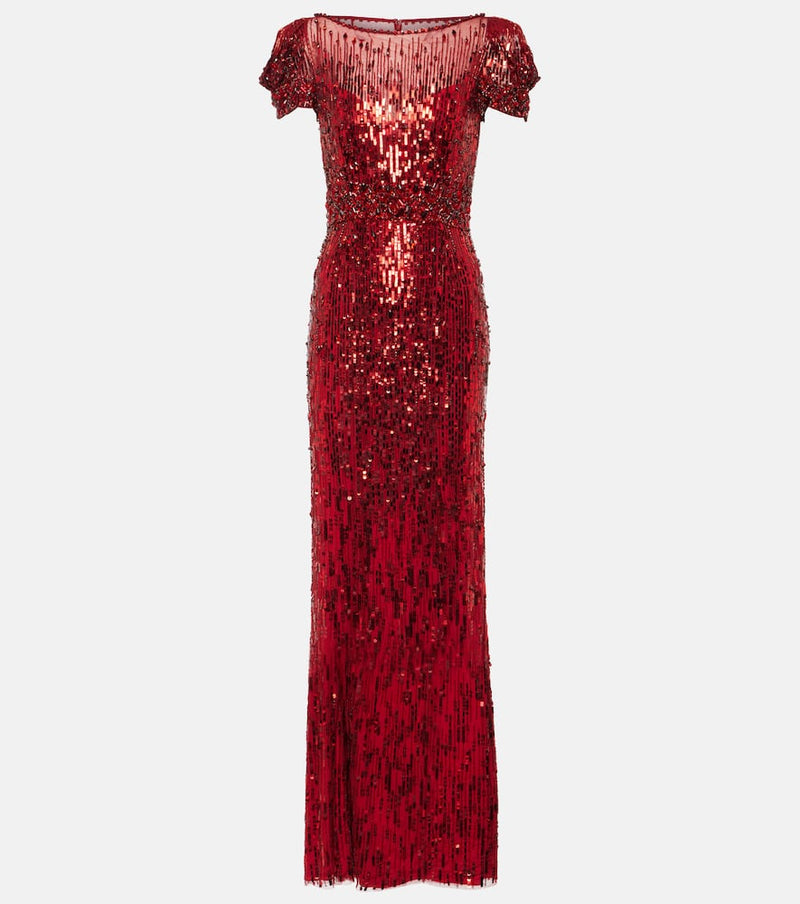 Jenny Packham Sungem sequined gown