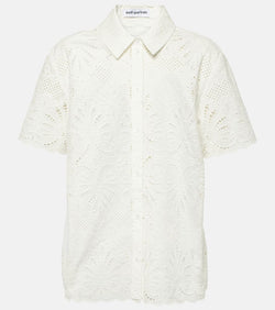 Self-Portrait Embroidered cotton shirt