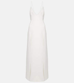 Khaite Nonya crêpe satin slip dress