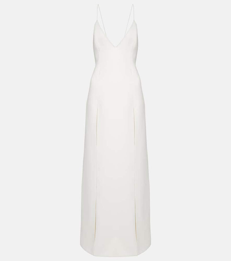 Khaite Nonya crêpe satin slip dress