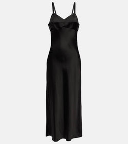 Khaite Joely satin slip dress