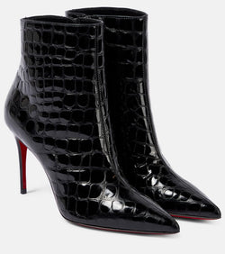 Christian Louboutin So Kate 85 croc-effect ankle boots