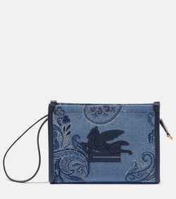 Etro Love Trotter Small canvas jacquard shoulder bag