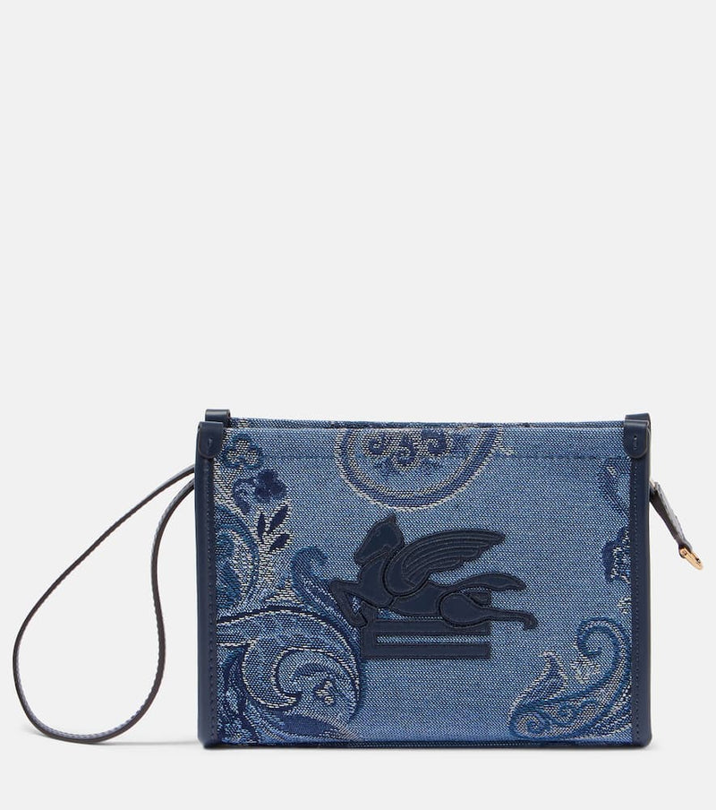 Etro Love Trotter Small canvas jacquard shoulder bag