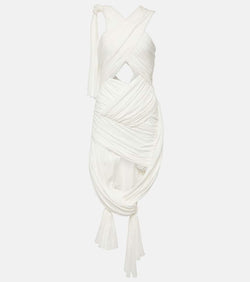 JW Anderson Halterneck cotton-blend midi dress