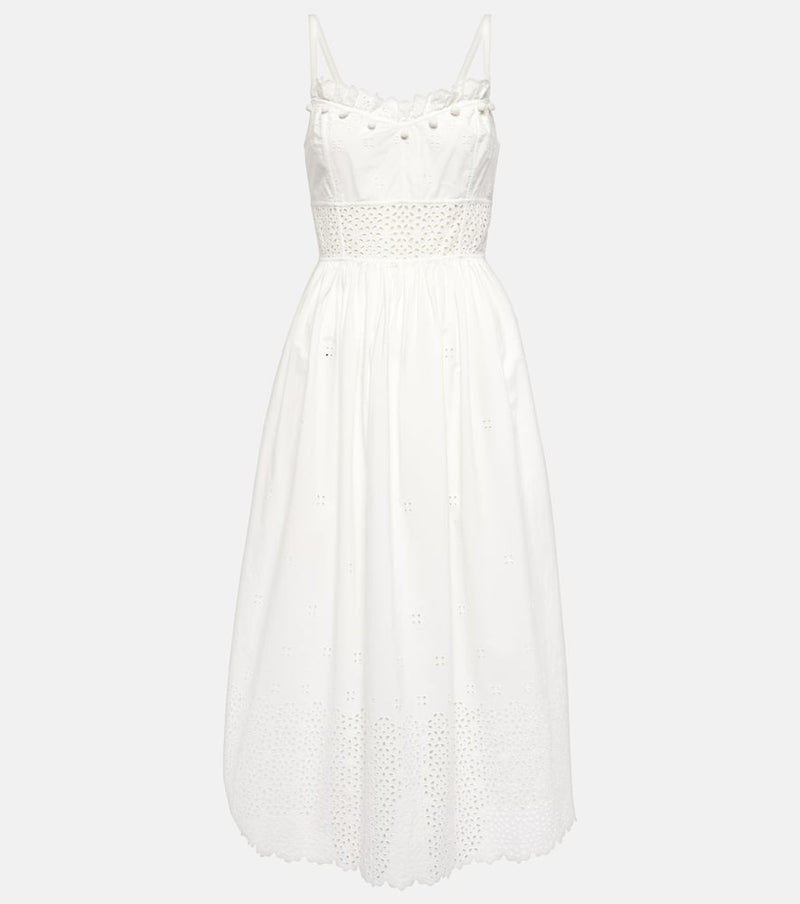 Ulla Johnson Cowrie broderie anglaise cotton midi dress