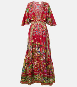 Camilla Printed silk maxi dress