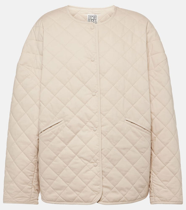 Toteme Quilted single-breasted cotton jacket