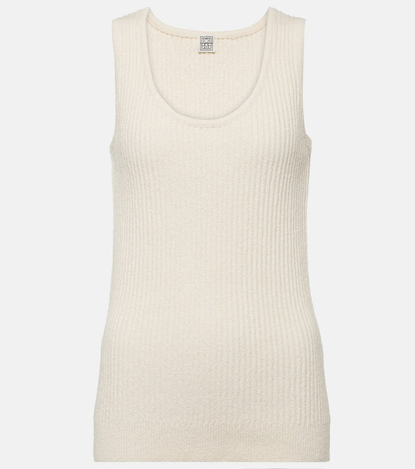 Toteme Ribbed-knit cotton-blend bouclé tank top