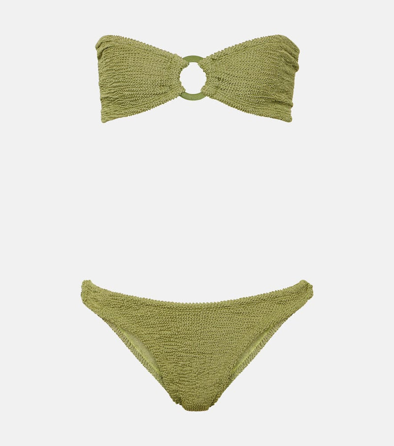 Hunza G Gloria ring-detail strapless bikini