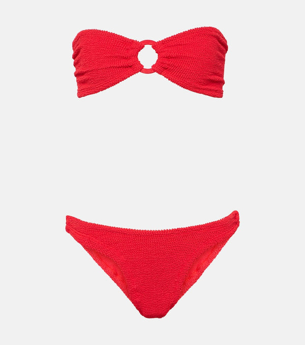 Hunza G Gloria ring-detail strapless bikini