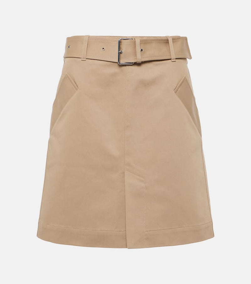 Toteme Belted cotton miniskirt