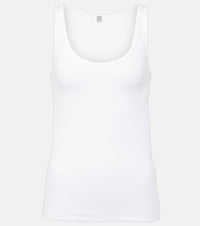 Toteme Ribbed-knit cotton-blend jersey tank top