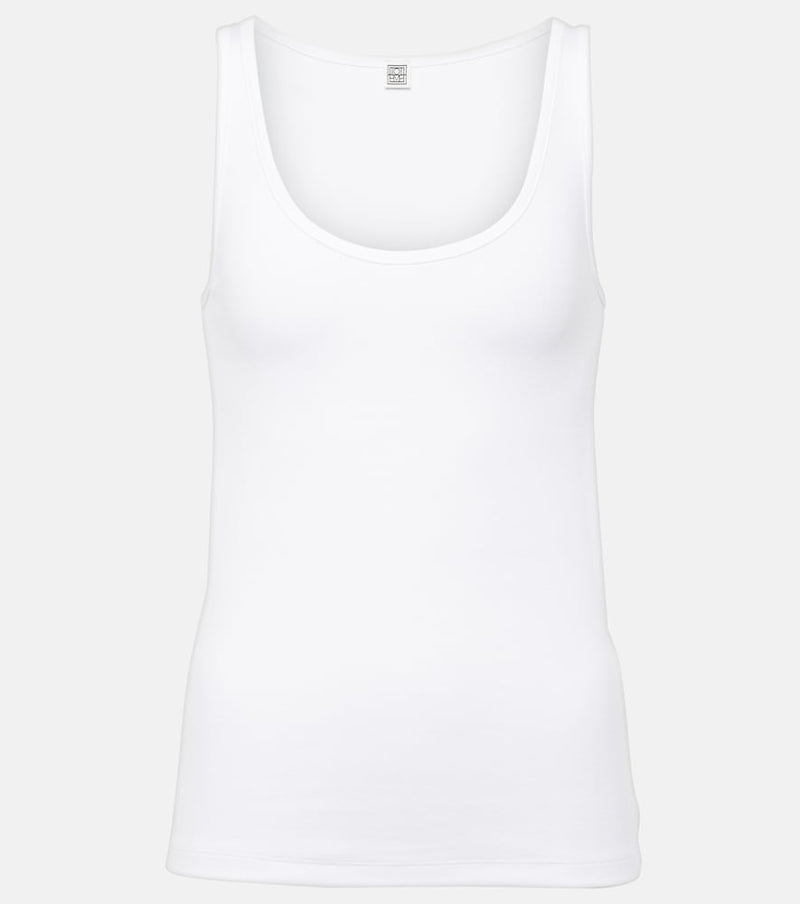 Toteme Ribbed-knit cotton-blend jersey tank top