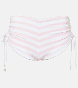 Bananhot Stefani striped ruched shorts