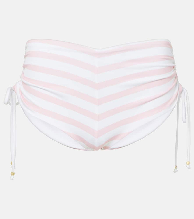 Bananhot Stefani striped ruched shorts