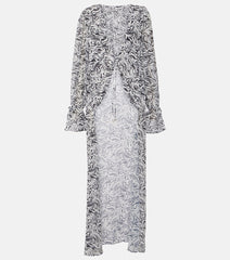 Bananhot Zebra-print chiffon beach cover-up