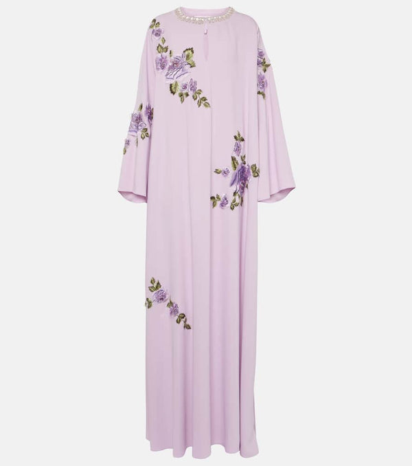 Carolina Herrera Embellished floral kaftan