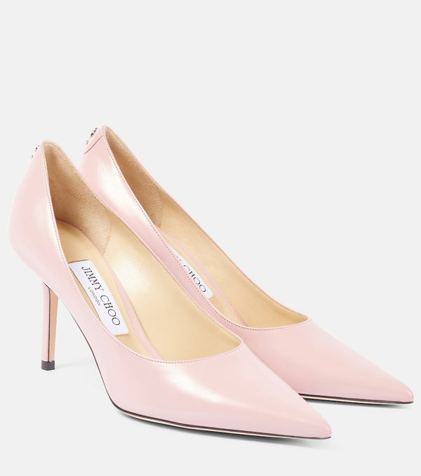 Jimmy Choo Love 85 logo leather pumps