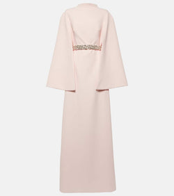 Safiyaa Harper embellished caped gown