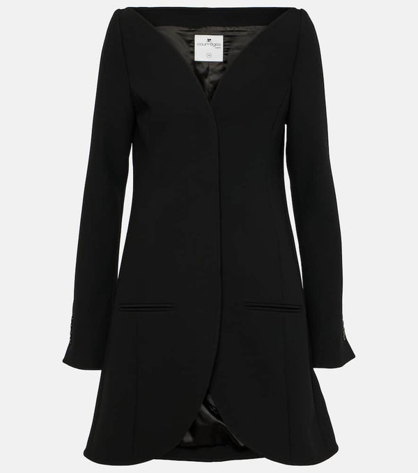 Courrèges Ellipse crêpe coat