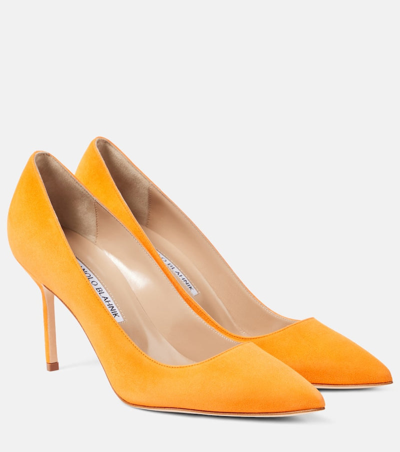 Manolo Blahnik BB 90 suede pumps