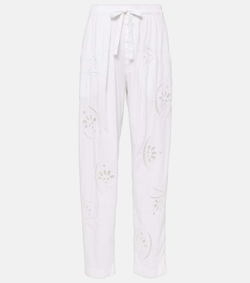 Isabel Marant Hectorina broderie anglaise wide-leg pants