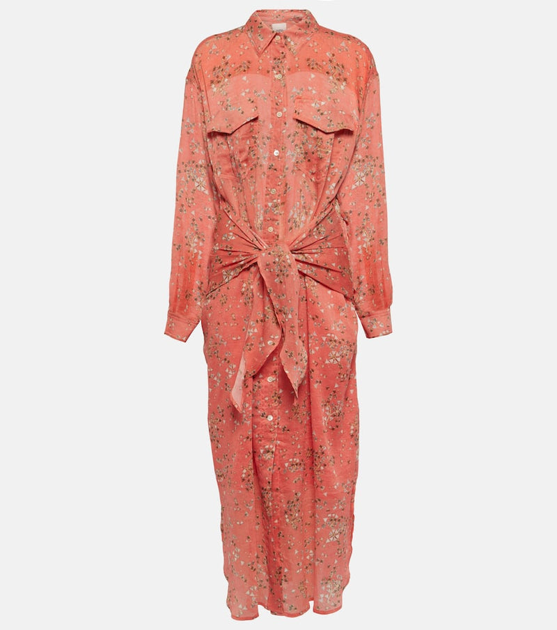 Isabel Marant Anesy printed cotton and silk shirt dress