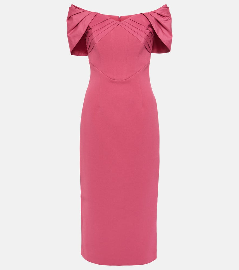 Rebecca Vallance Anais off-shoulder crêpe midi dress