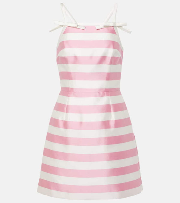 Rebecca Vallance Jocelyn bow-detail striped minidress