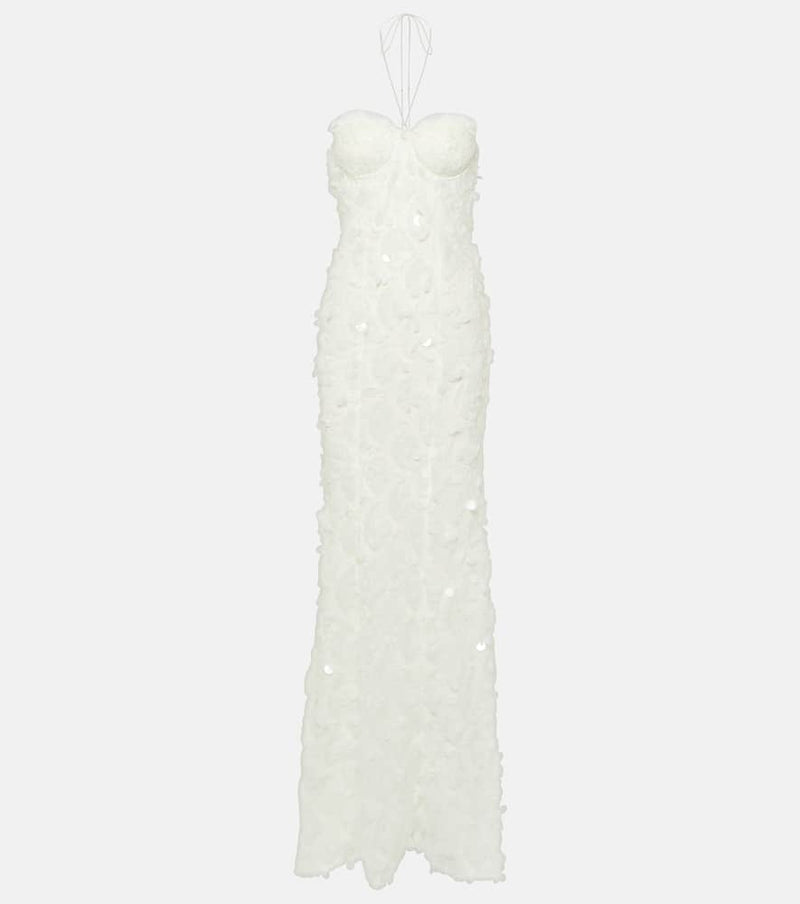 Rotate Bridal sequined halterneck tulle gown