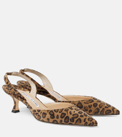 Manolo Blahnik Carolyne 50 suede slingback pumps