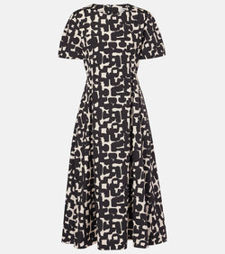 S Max Mara Callas printed cotton poplin midi dress